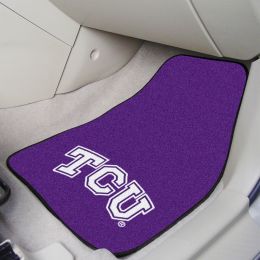 Texas Christian University 2pc Carpet Car Mat Set