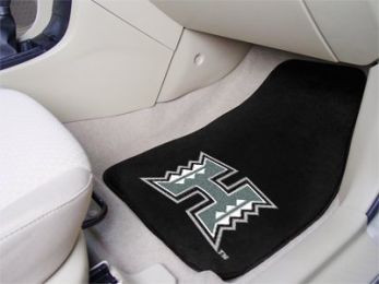 University of Hawaii Vinyl Backed 2pc Printed Carpet Car Mat Set