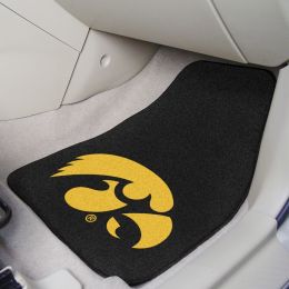 University of Iowa  2pc Printed Carpet Car Mat Set