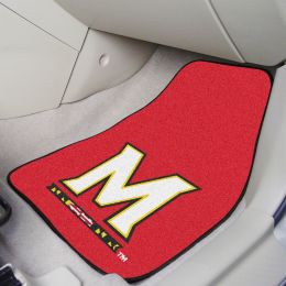 University of Maryland  2pc Printed Carpet Car Mat Set