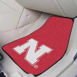 UNL Cornhuskers 2pc Carpet Floor Mat Set - Mascot