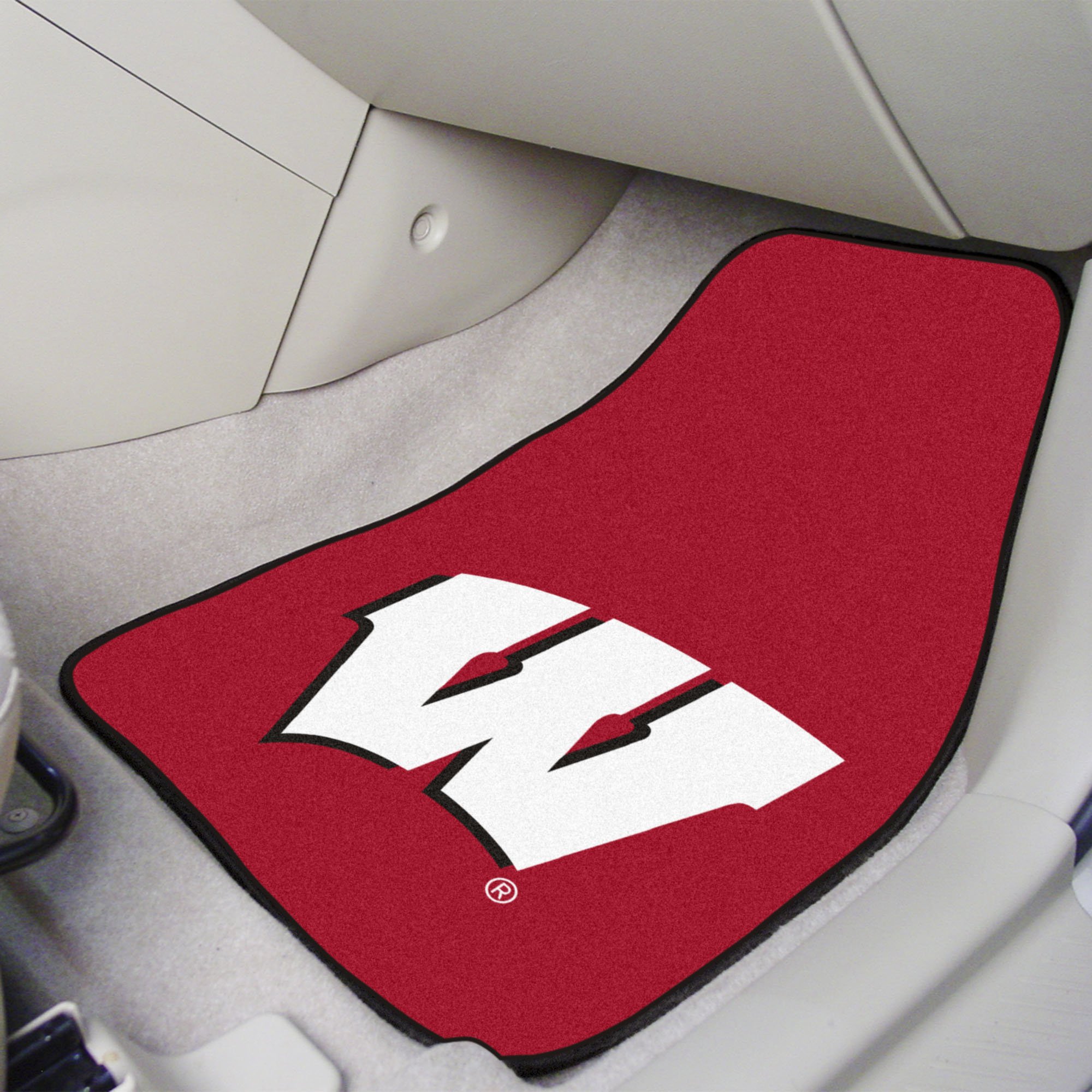 University of Wisconsin 2pc Carpet Car Mat Set - Nylon & Vinyl