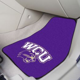 WCU  Catamounts 2pc Carpet Floor Mat Set - Logo