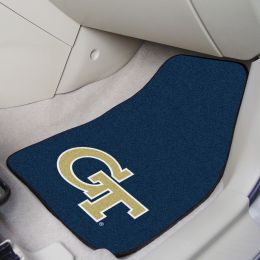 Georgia Tech 2pc Blue Carpet Car Mat Set - Blue Logo