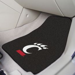 University of Cincinnati Nylon 2pc Printed Carpet Car Mat Set