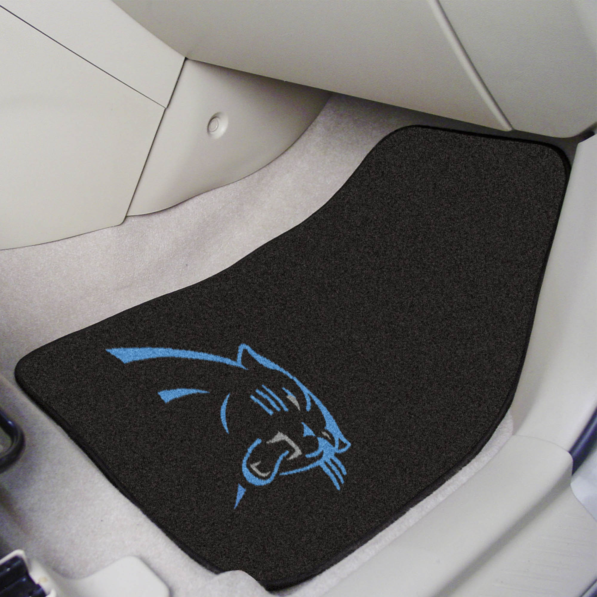 Carolina Panthers 2pc Carpet Floor Mat Set - Logo