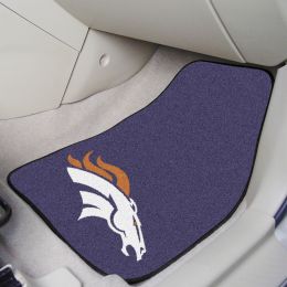 Denver Broncos 2pc Carpet Floor Mat Set - Logo