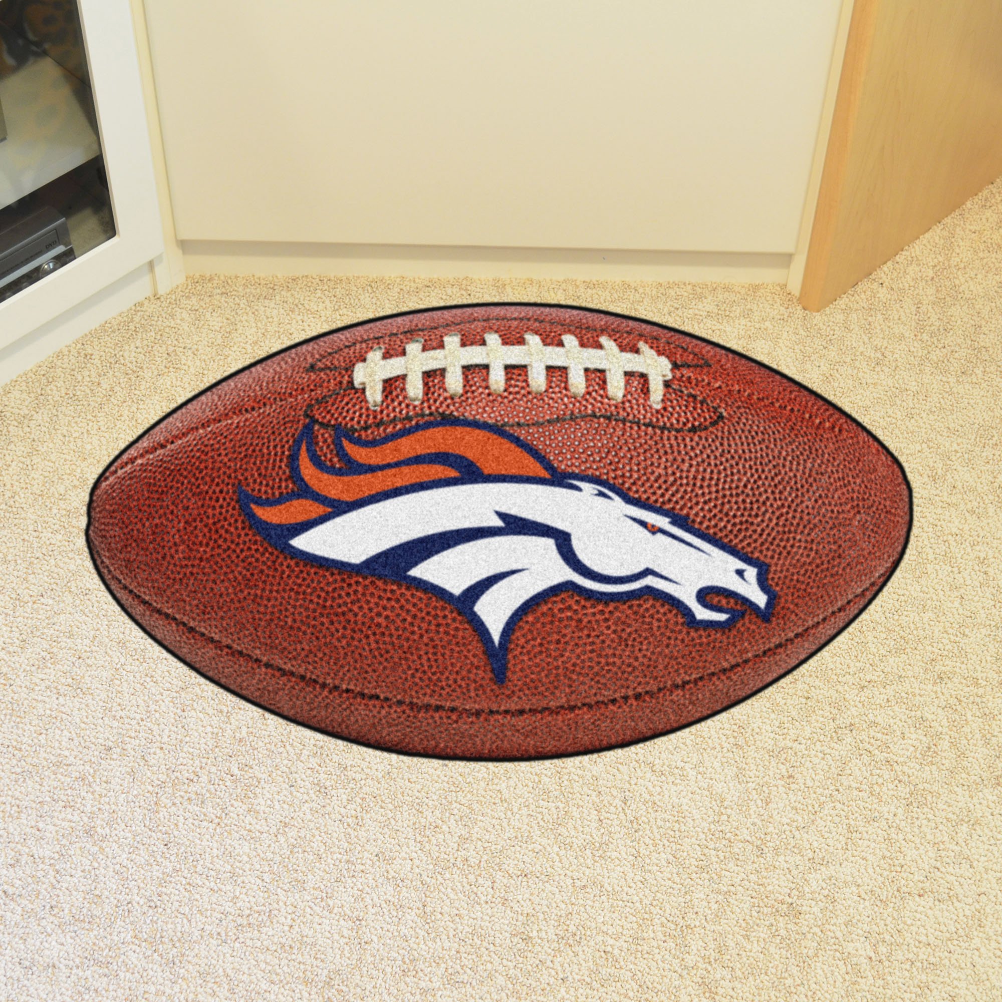 Denver Broncos Ball Shaped Area Rugs