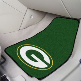 Green Bay Packers 2pc Carpet Floor Mat Set - Logo