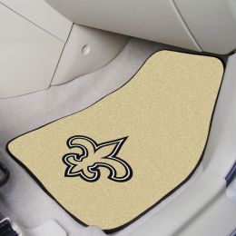 New Orleans Saints 2pc Carpet Floor Mat Set - Logo