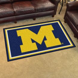 University of Michigan Area Rug - Nylon 4â€™ x 6â€™