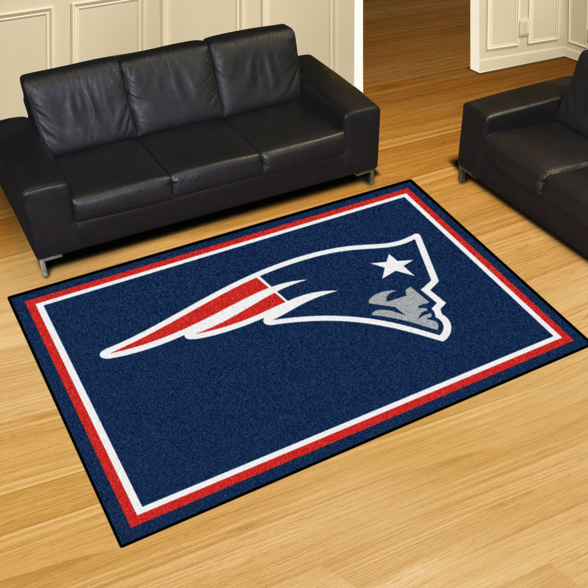 New England Patriots Area Rug â€“ Nylon 5â€™ x 8â€™