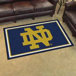 University of Notre Dame ND Logo Area Rug - 4' x 6' Nylon