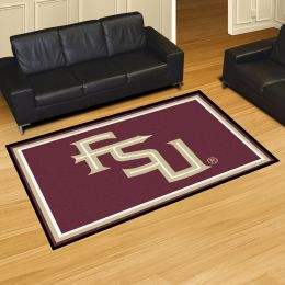 Florida State Seminole Logo 5' x 8'  Area Rug