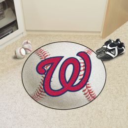 Washington Nationals Baseball Shaped Area Rug – 22 x 35