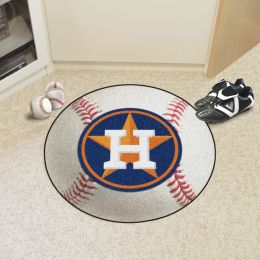 Houston Astros Baseball Shaped Area Rug â€“ 22 x 35