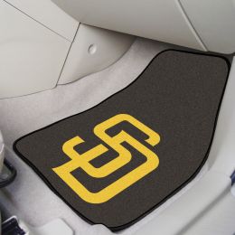 San Diego Padres 2pc Carpet Car Mat Set â€“ 17 x 27