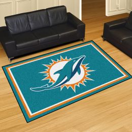 Miami Dolphins Area Rug â€“ Nylon 5â€™ x 8â€™