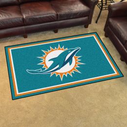 Miami Dolphins Area Rug - Nylon 4â€™ x 6â€™