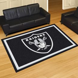 Oakland Raiders Area Rug â€“ Nylon 5â€™ x 8â€™