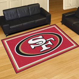 San Francisco 49ers Area Rug â€“ Nylon 5â€™ x 8â€™