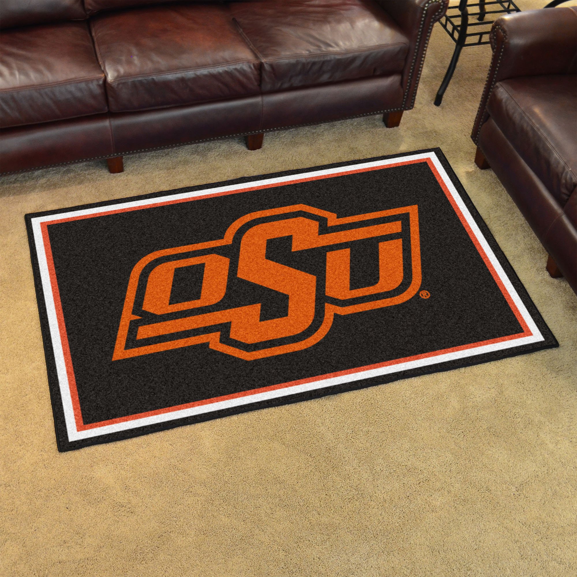 Oklahoma State University Area Rug - Nylon 4â€™ x 6â€™