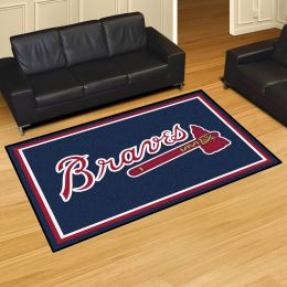 Atlanta Braves Area Rug â€“ Nylon 5 x 8