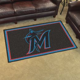 Miami Marlins  Area Rug - 4 x 6 Nylon