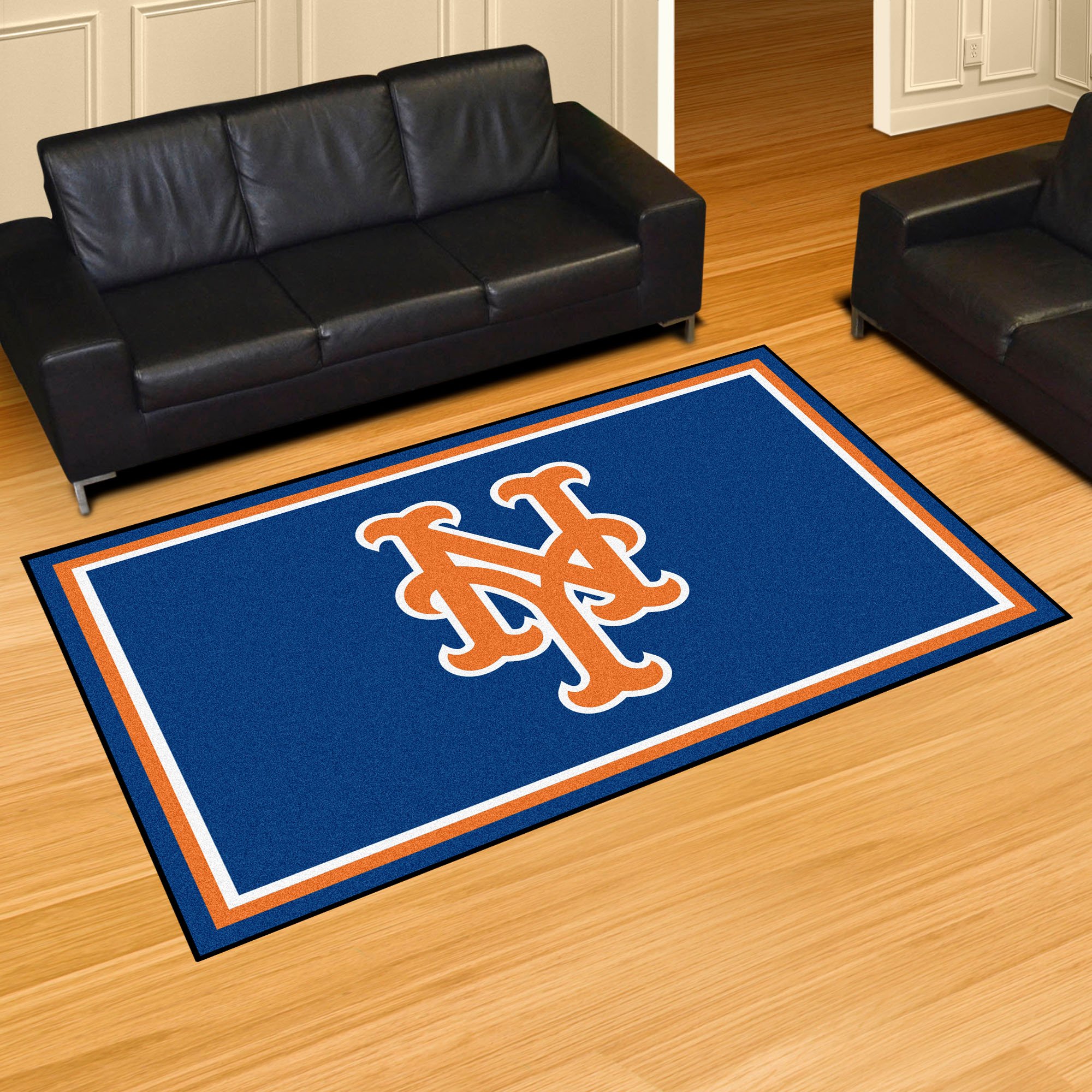 New York Mets Area Rug Nylon 5 x 8