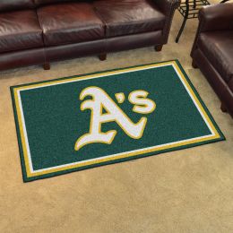 Oakland Athletics  Area Rug - 4 x 6 Nylon