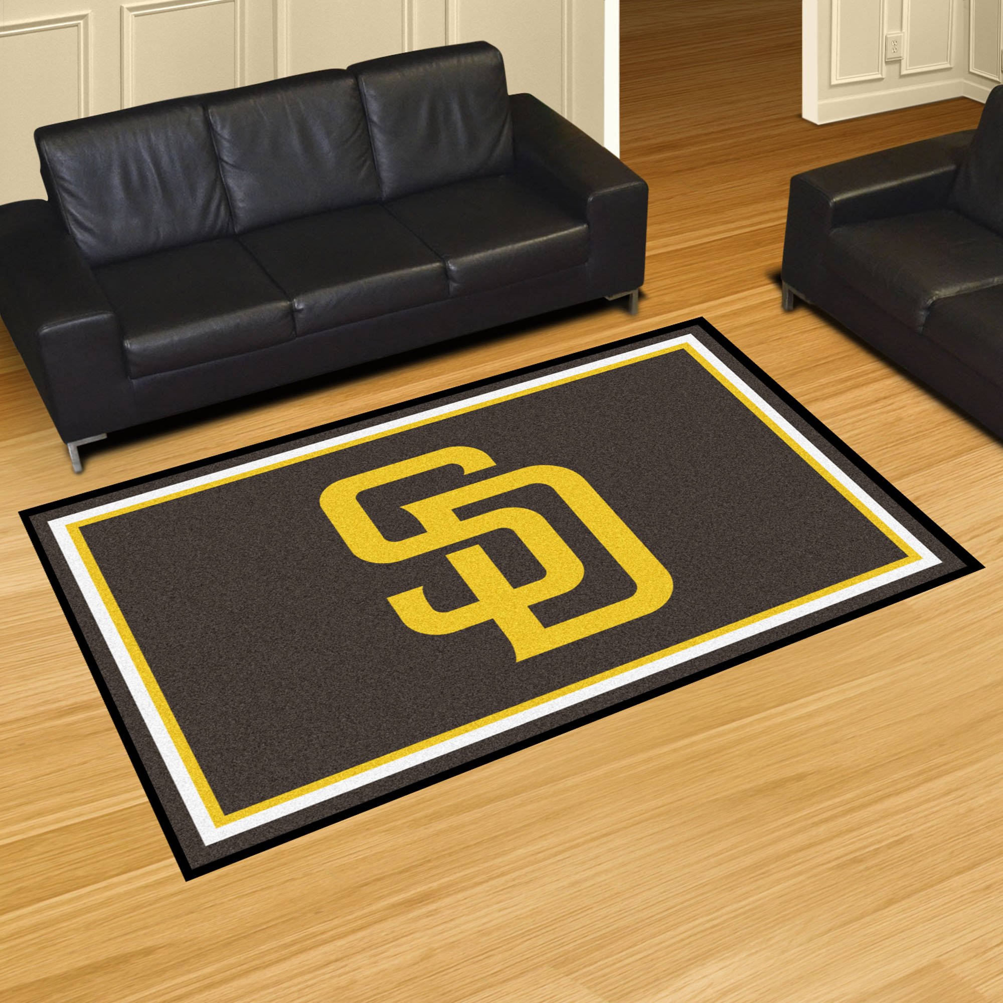 San Diego Padres Area Rug Nylon 5 x 8
