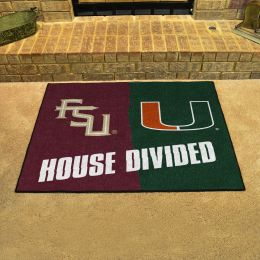 Florida State Miami House Divided Nylon Eco Friendly Welcome Mat