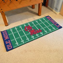 Ole Miss Rebels Field Runner Mat - Nylon 30 x 72