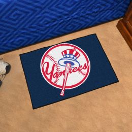 New York Yankees Starter Doormat - 19x30 Bat in Hat Logo