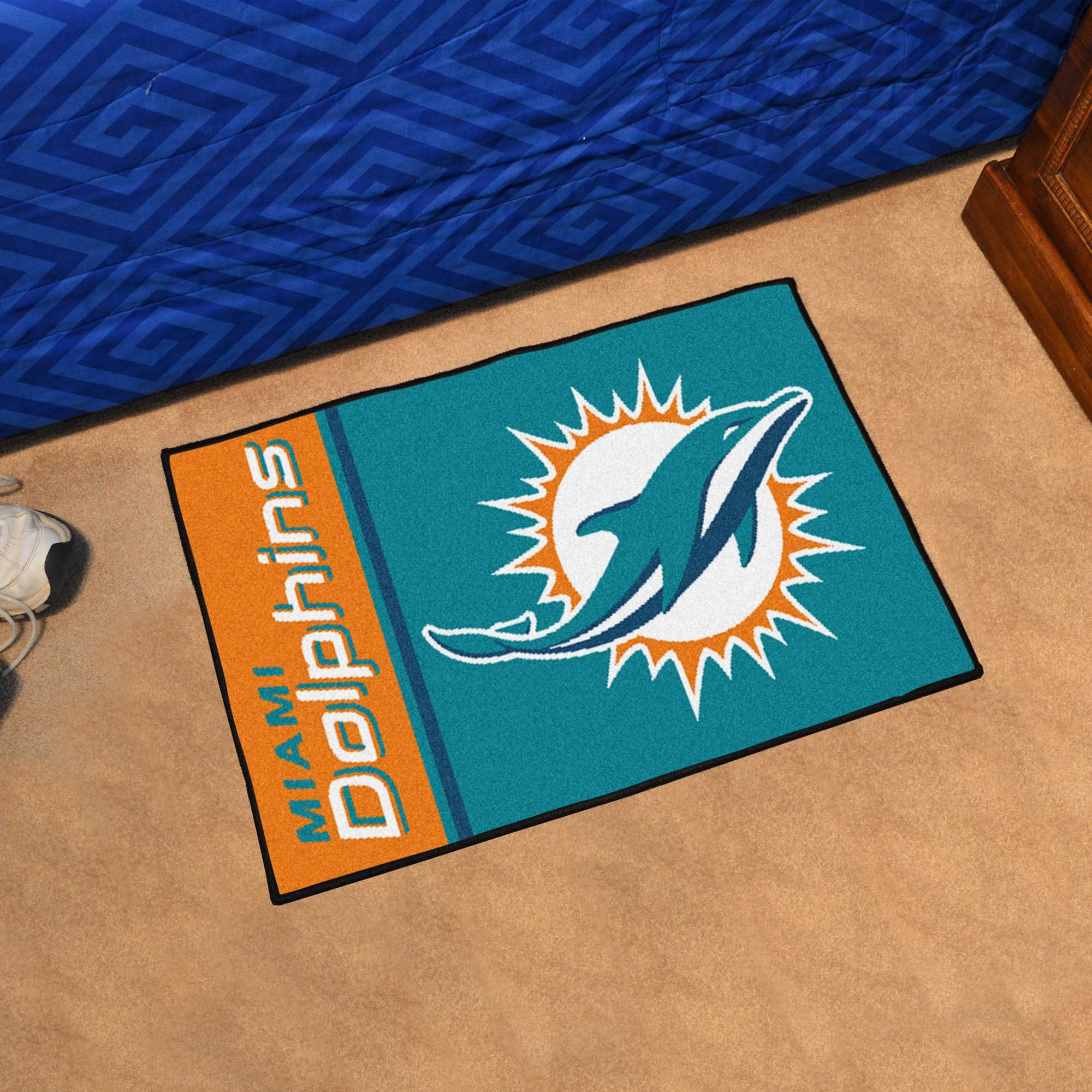 Dolphins Uniform Inspired Starter Doormat 19 x 30