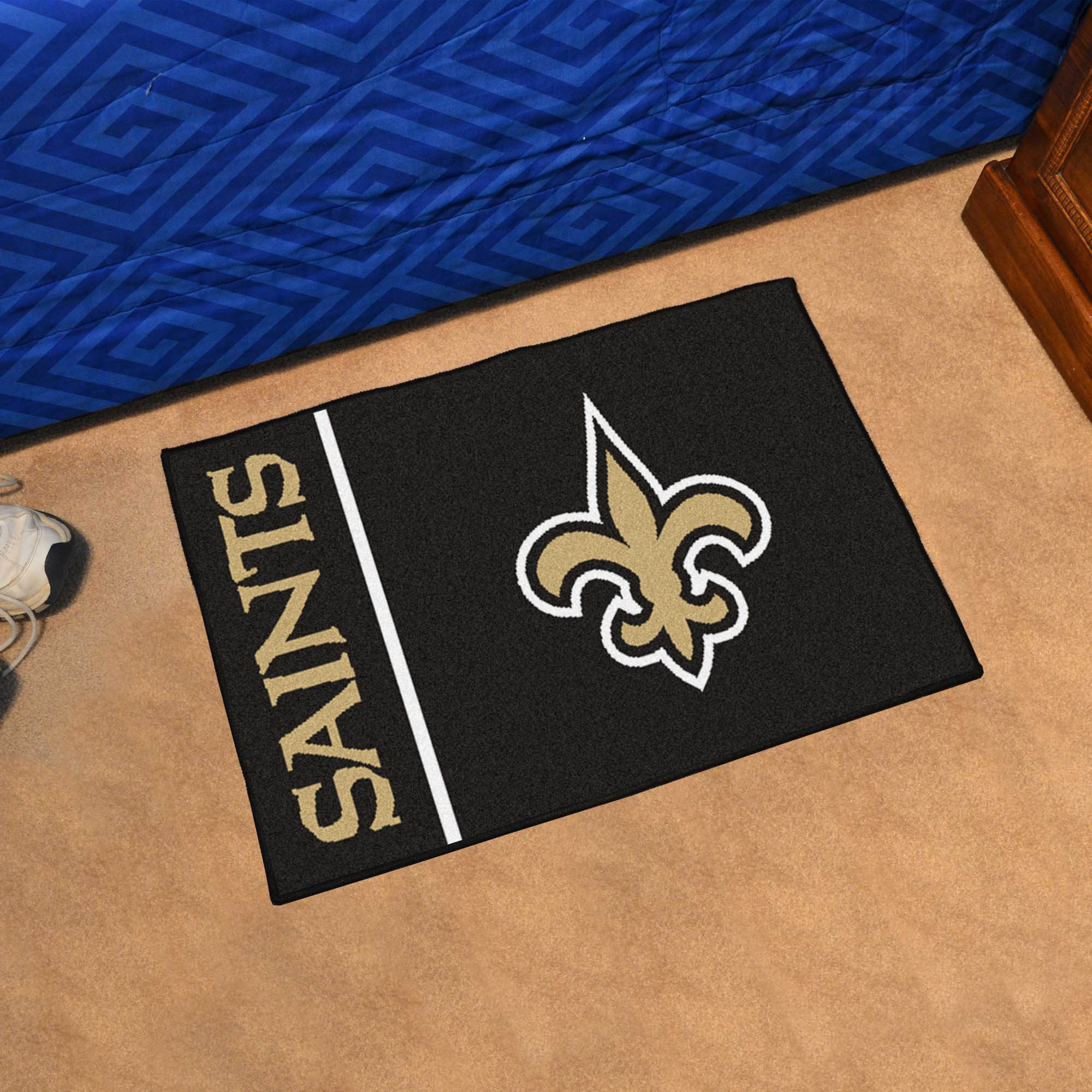 Saints Uniform Inspired Starter Doormat - 19 x 30