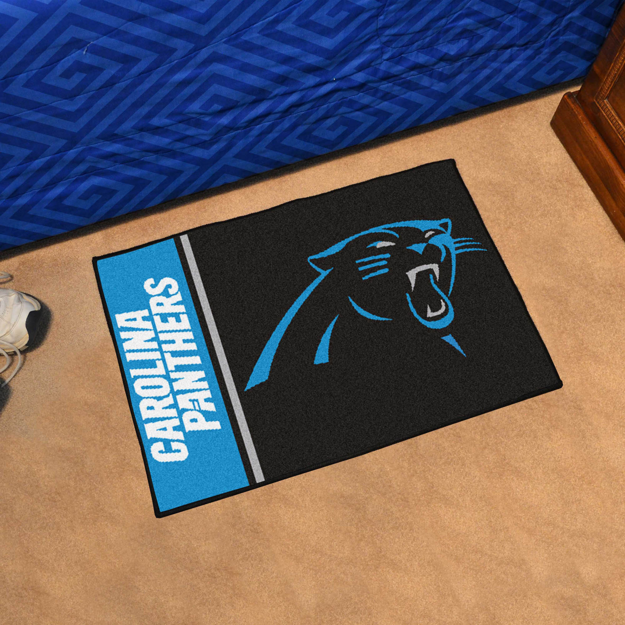 Carolina Panthers Uniform Inspired Doormat â€“ 19 x 30