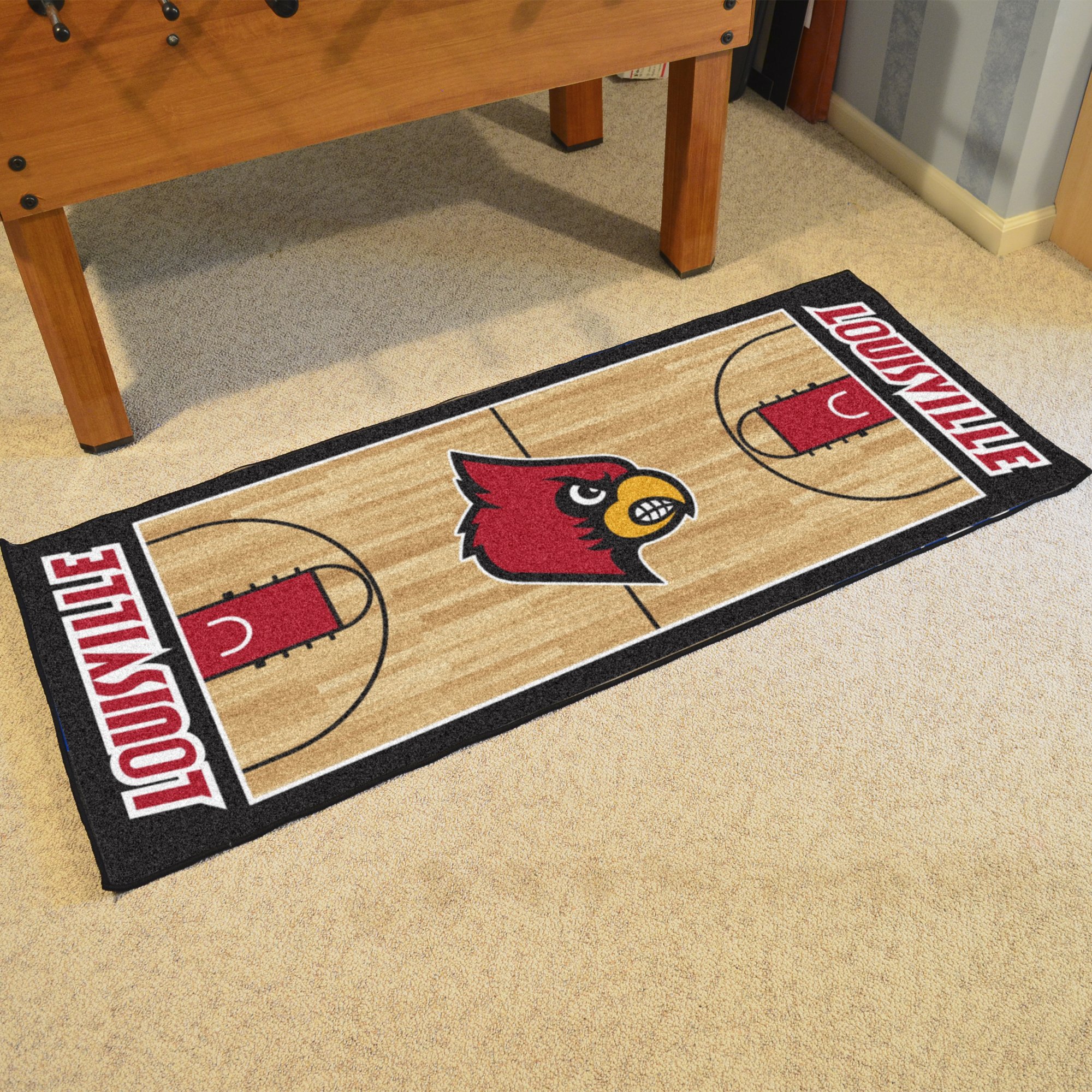 UofL Cardinals Basketball Court Runner Mat - 30 x 72