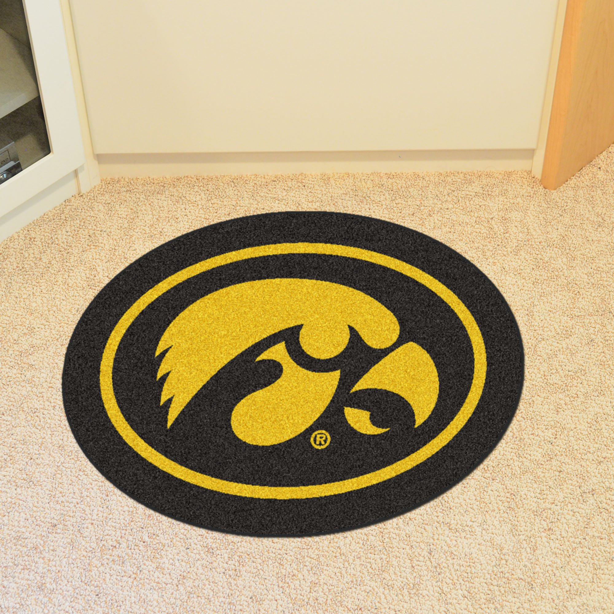 University of Iowa Mascot Shaped  Area Rugs