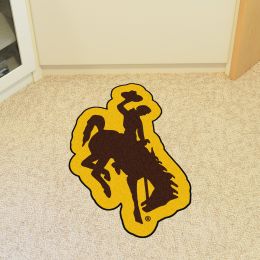 Wyoming Cowboys Mascot Shaped Nylon Eco Friendly Area Rugs