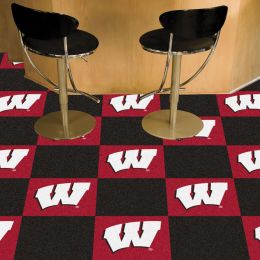 Wisconsin Badgers Team Carpet Tiles - 45 sq ft