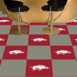 U of A Razorbacks Team Carpet Tiles - 45 sq ft