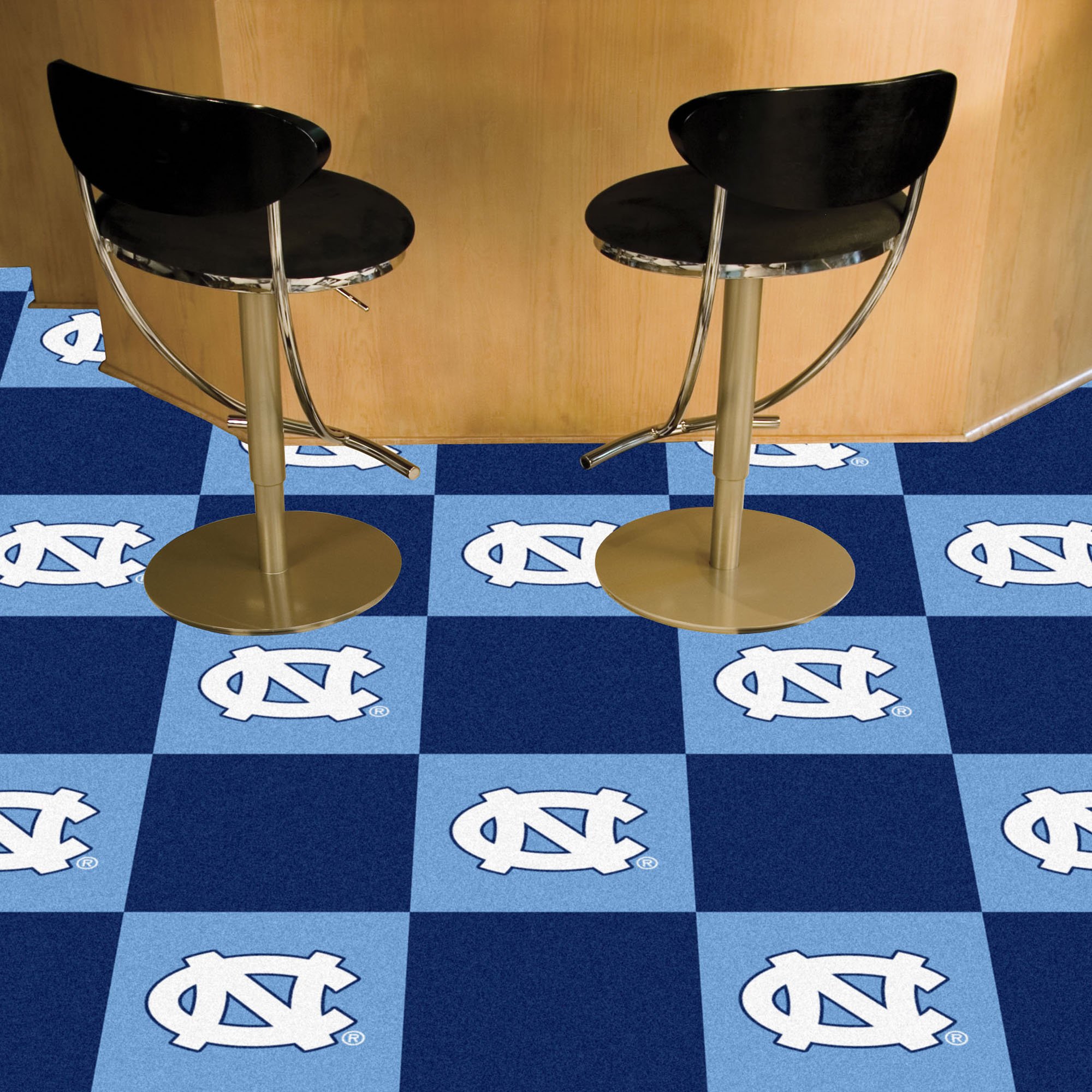 UNC Tar Heels Team Carpet Tiles - 45 sq ft