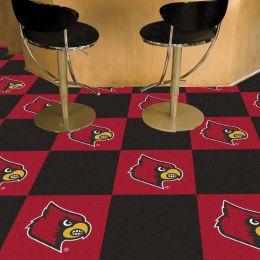 UofL Cardinals Team Carpet Tiles - 45 sq ft