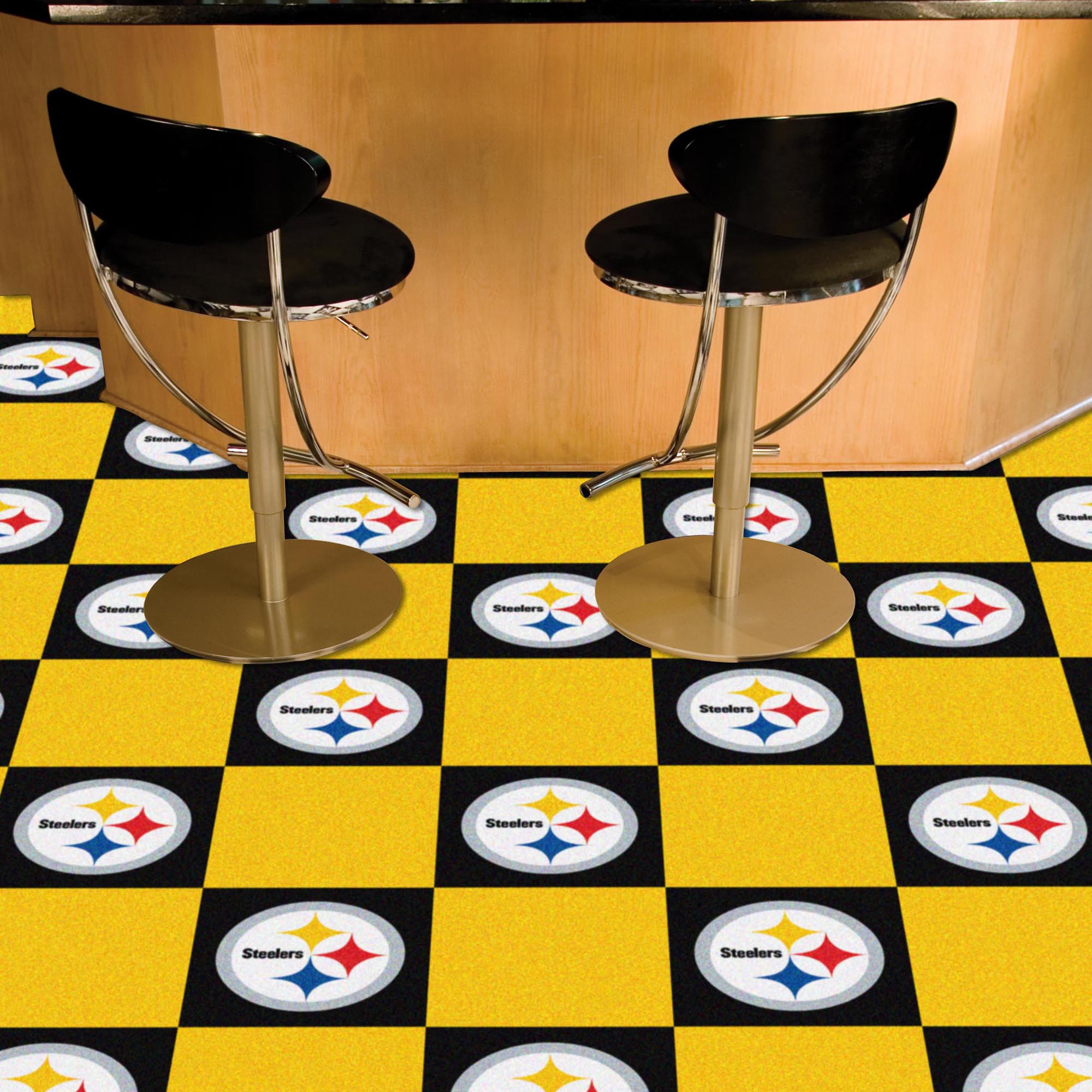 Steelers Team Carpet Tiles - 45 sq ft