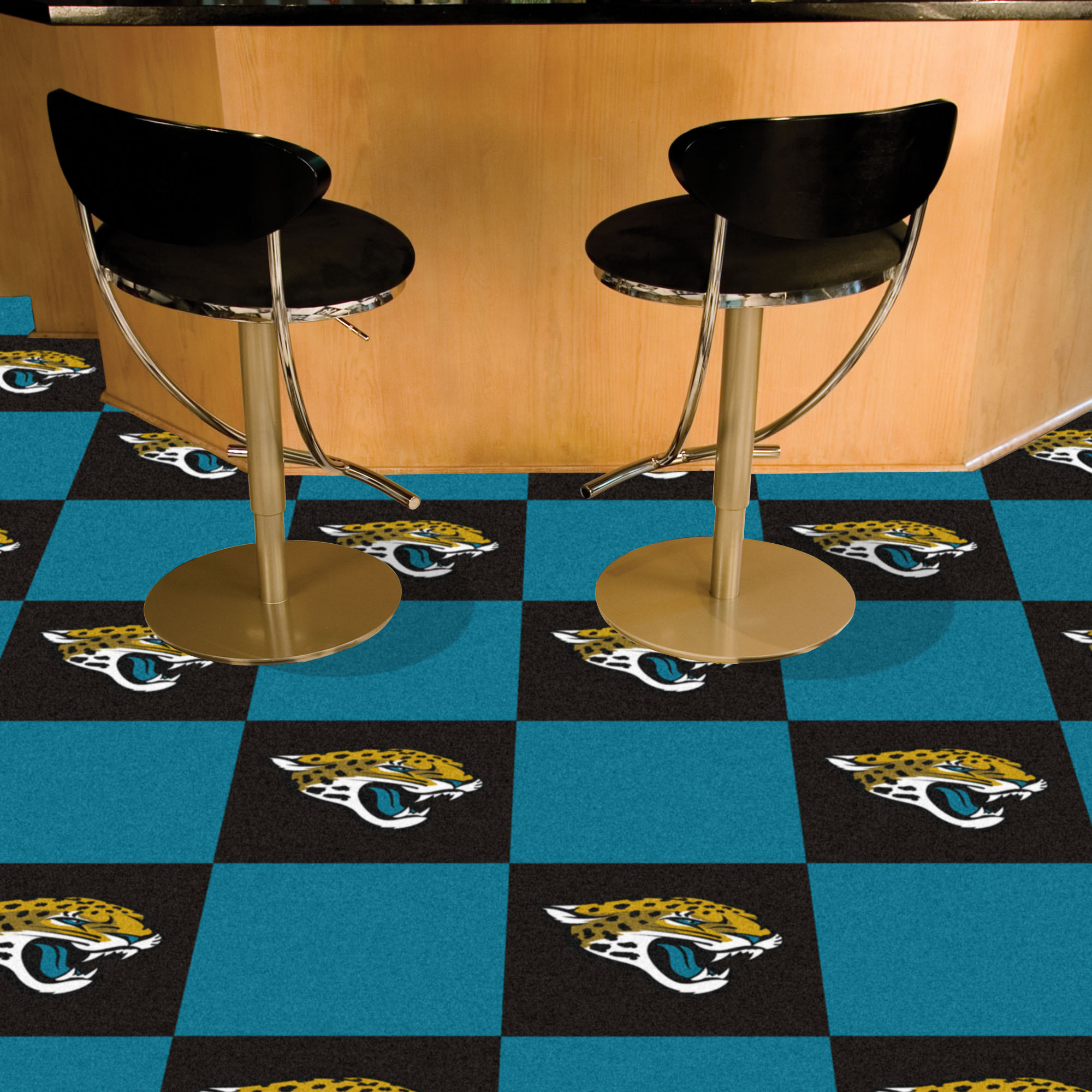Jaguars Team Carpet Tiles - 45 sq ft
