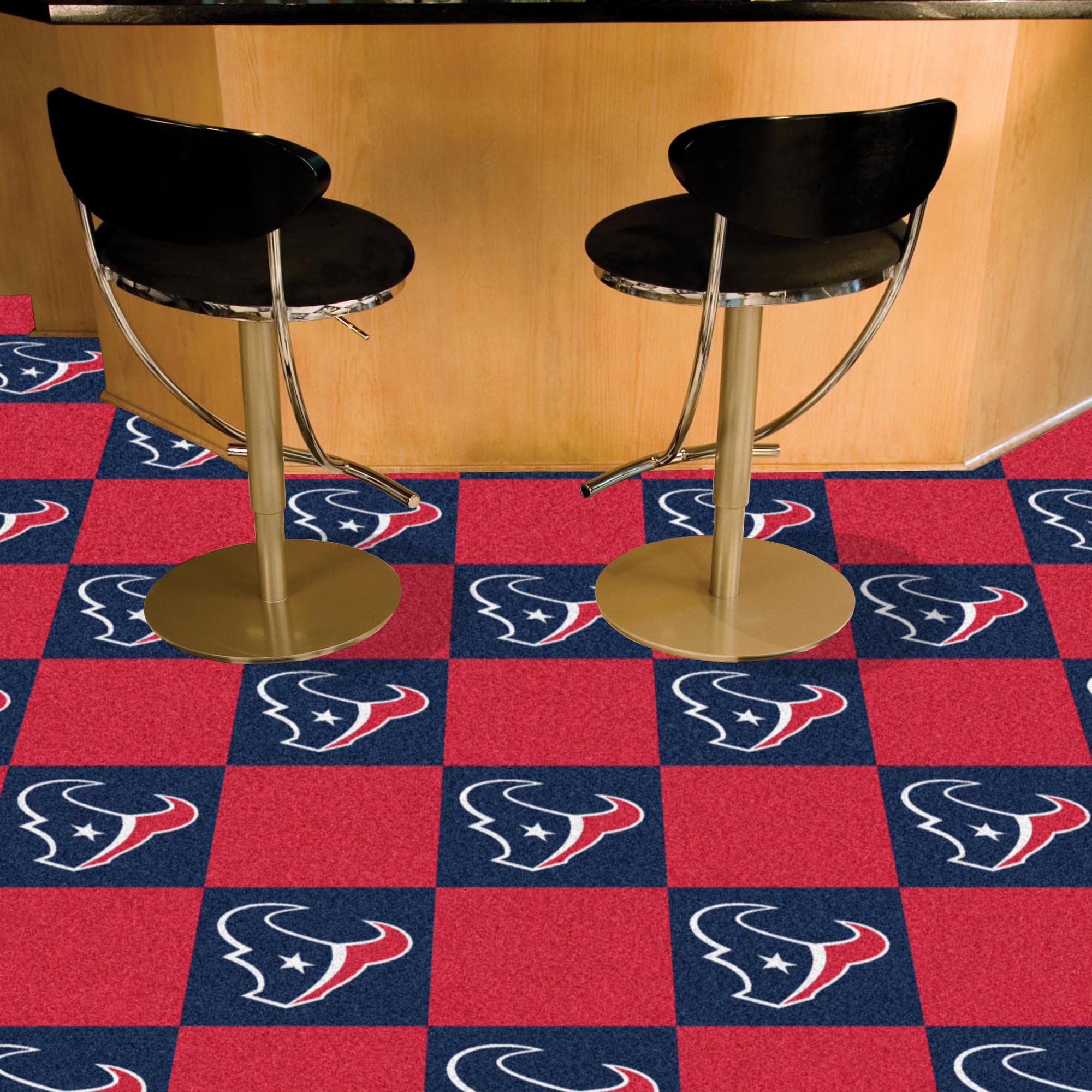 Texans Team Carpet Tiles - 45 sq ft