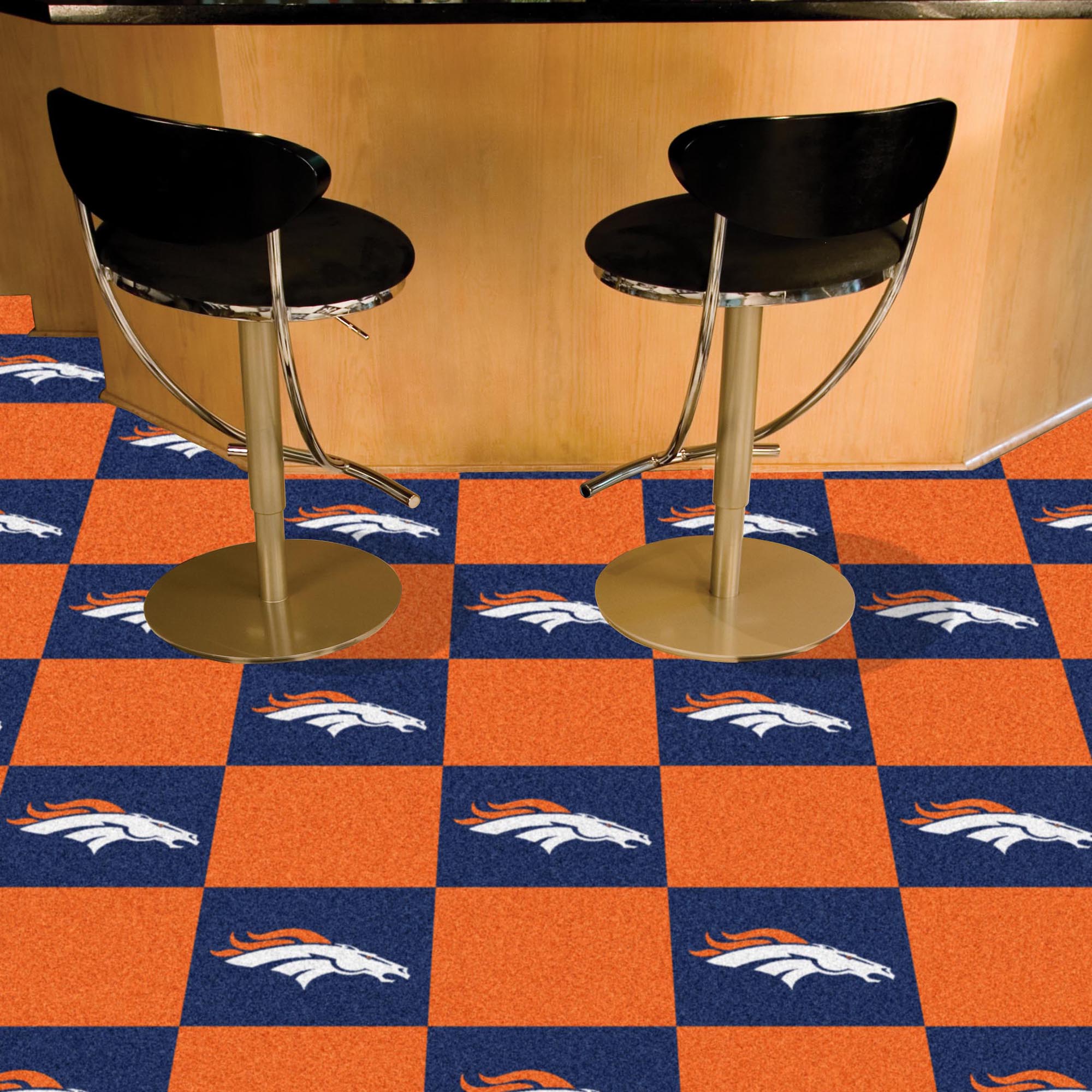 Broncos Team Carpet Tiles - 45 sq ft