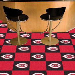 Cincinnati Reds Team Carpet Tiles - 45 sq ft