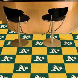 Oakland Athletics Team Carpet Tiles - 45 sq ft